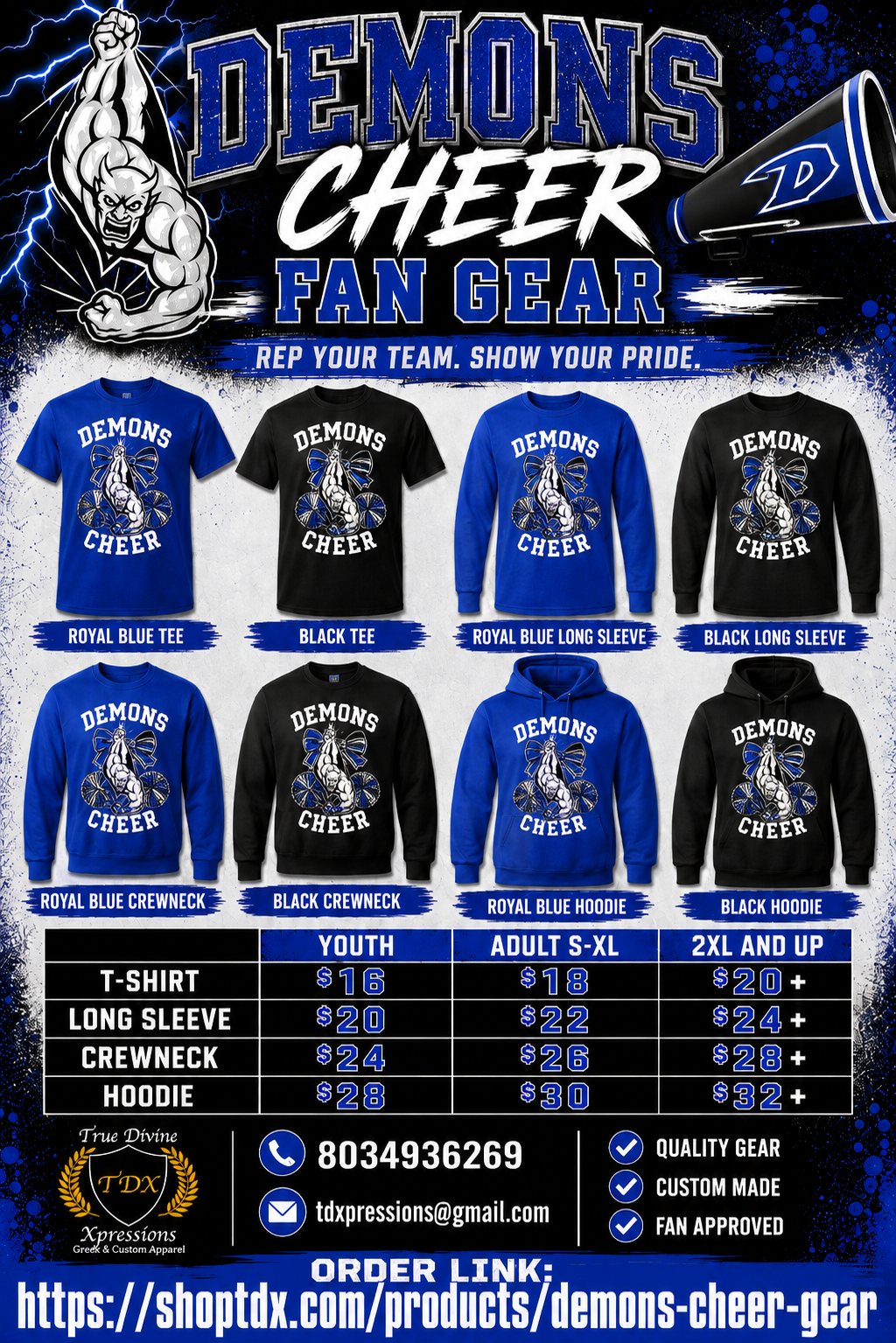 Demons Cheer Gear