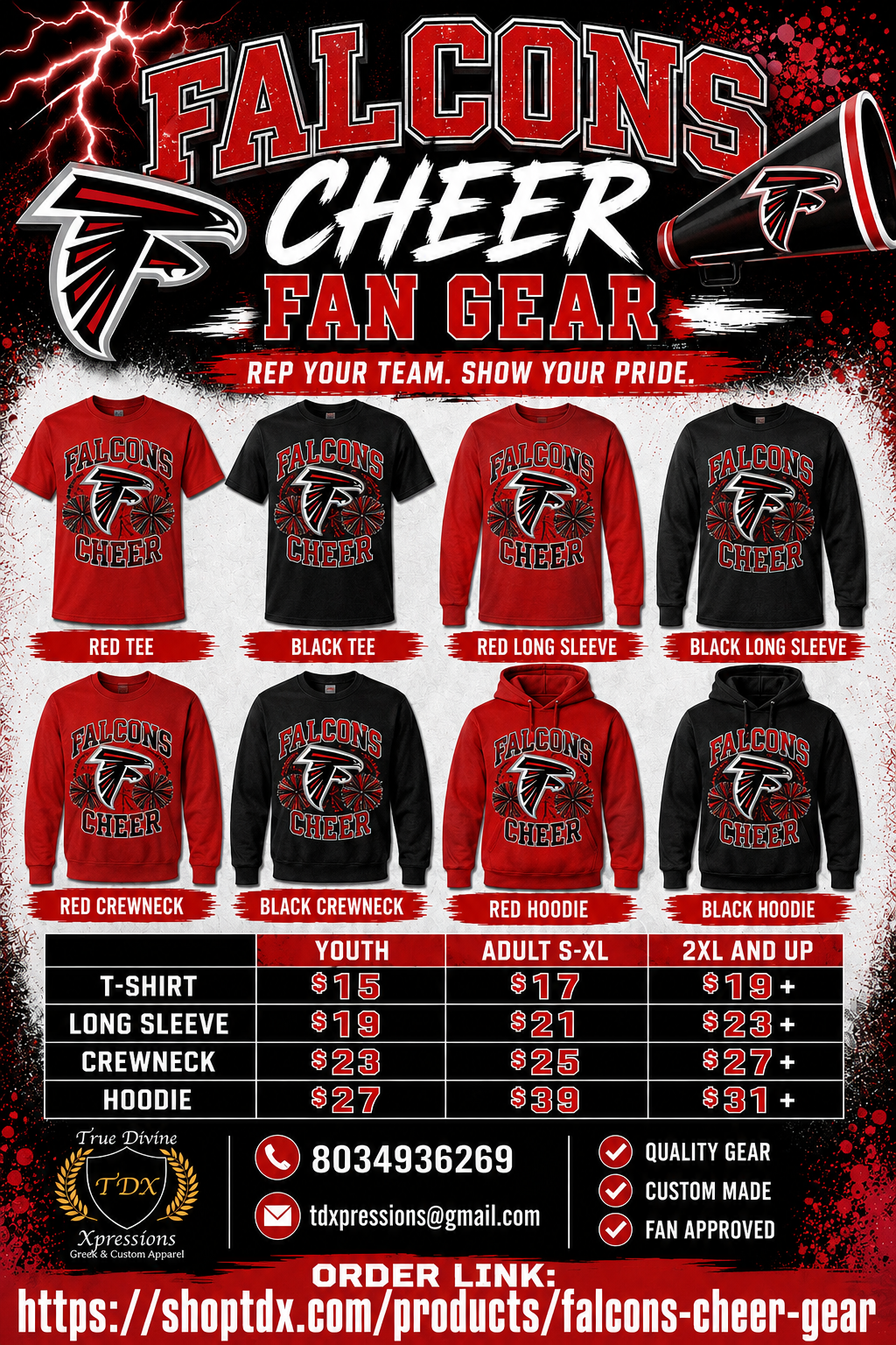 Falcons Cheer Gear