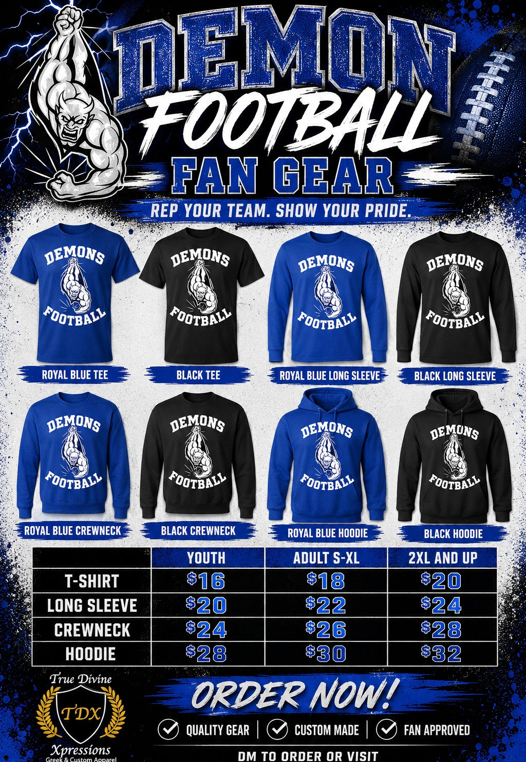 Demons Football Gear